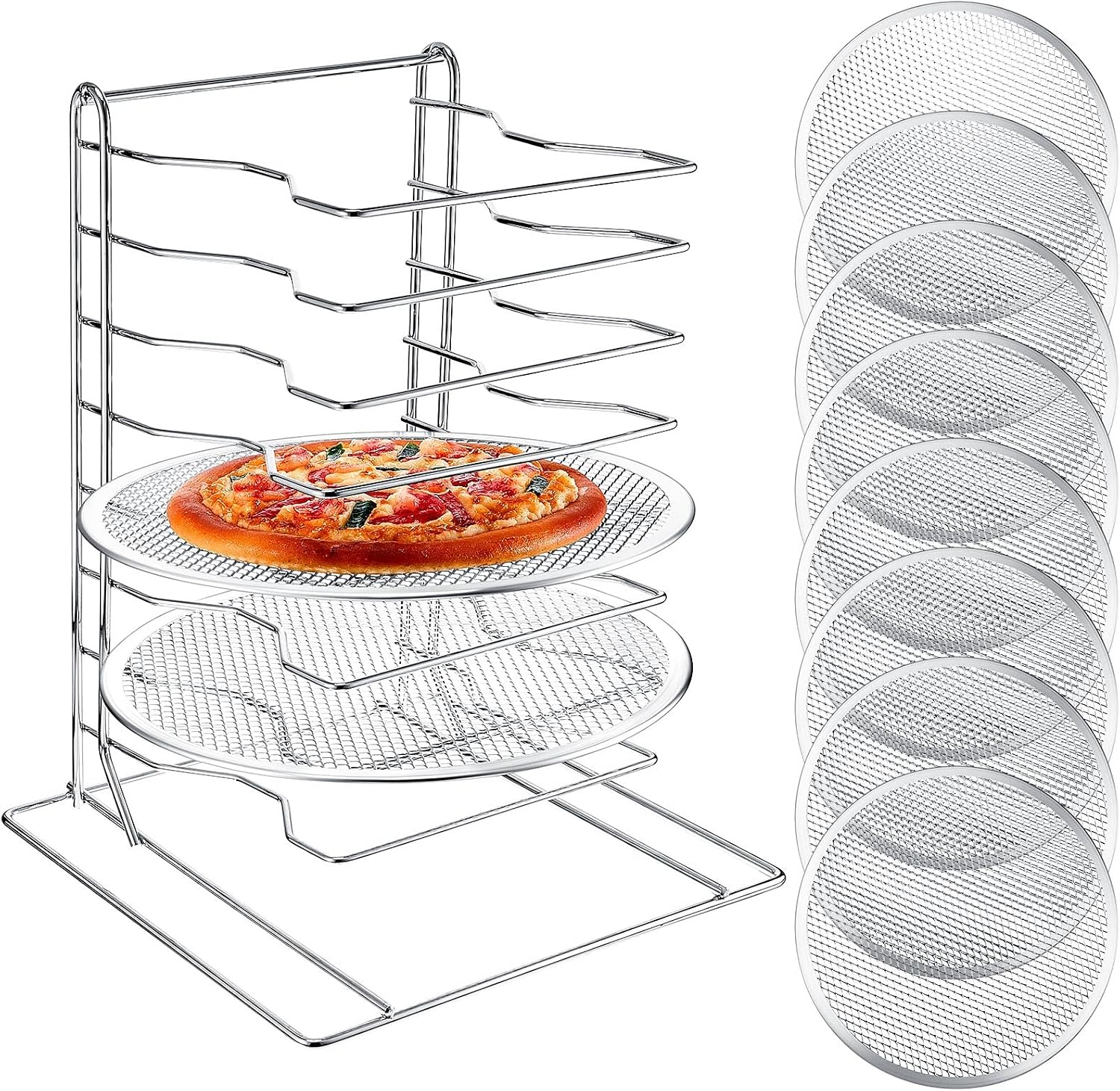 Kitchen Baking Kit - Pizza-Regal mit 8 Etagen und 8