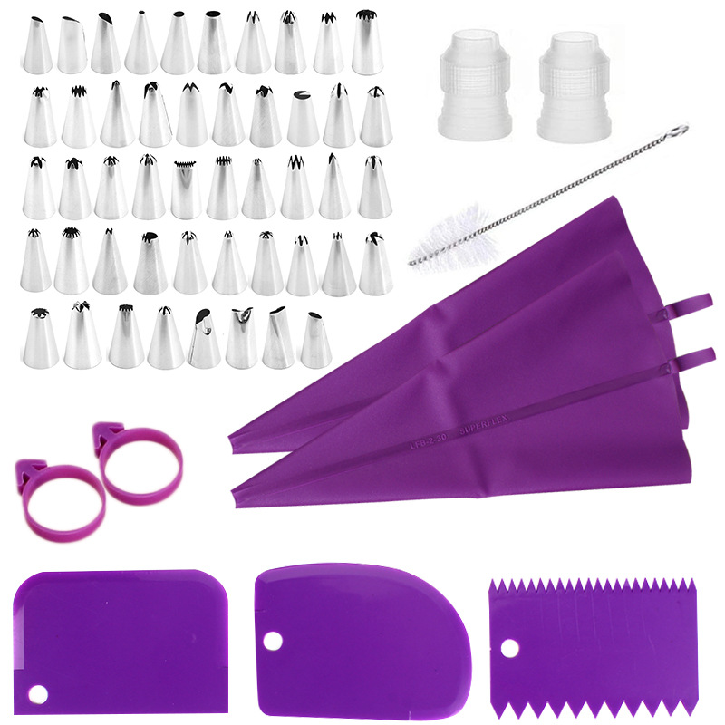 Kitchen Baking Kit - Edelstahl-Spritztüllen-Set mit Spritzbeutel, Küchen- und Konditoreiwerkzeuge