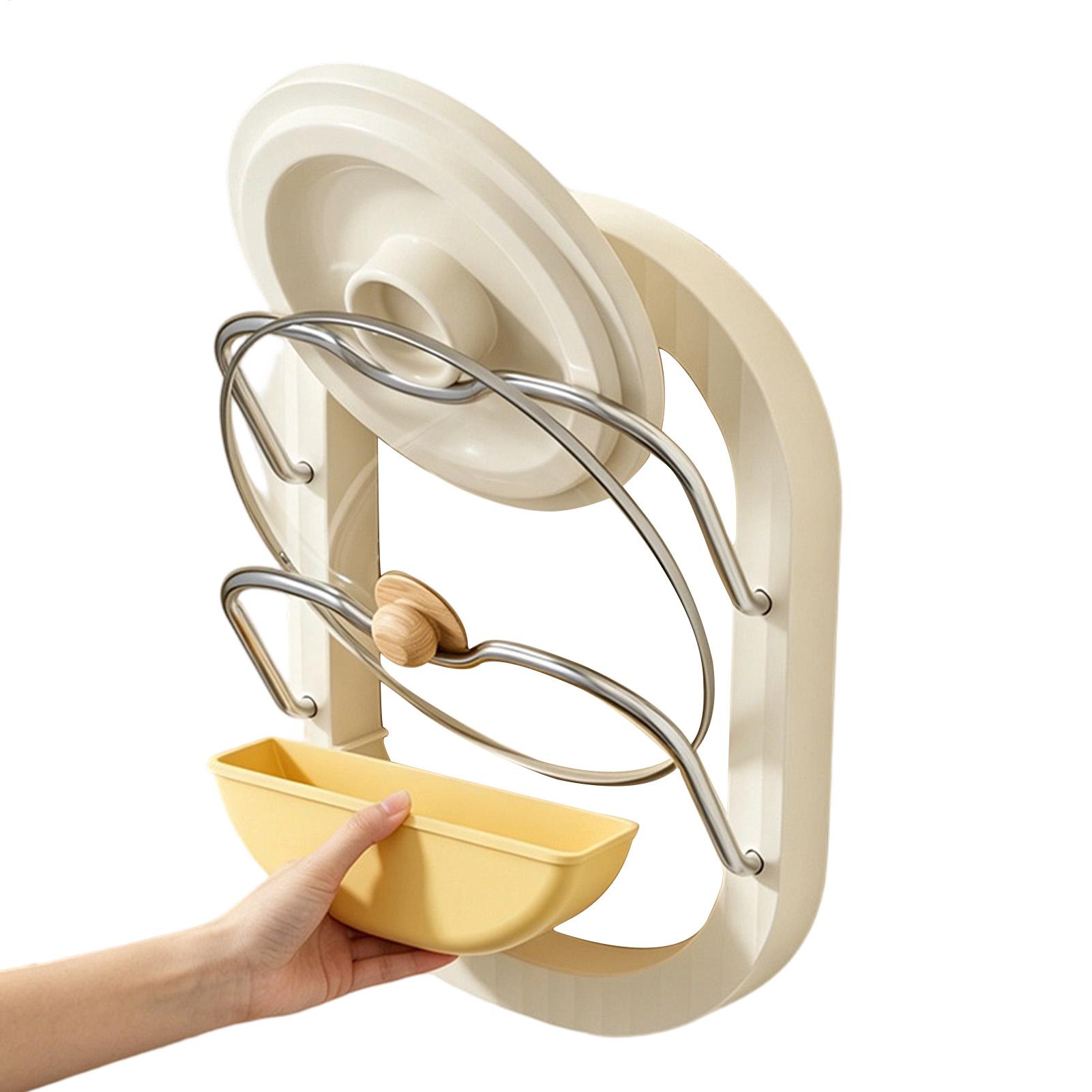 Kitchen Baking Cupboard - Topfdeckelhalter, 2-stufig, zur Wandmontage, ohne Bohren,