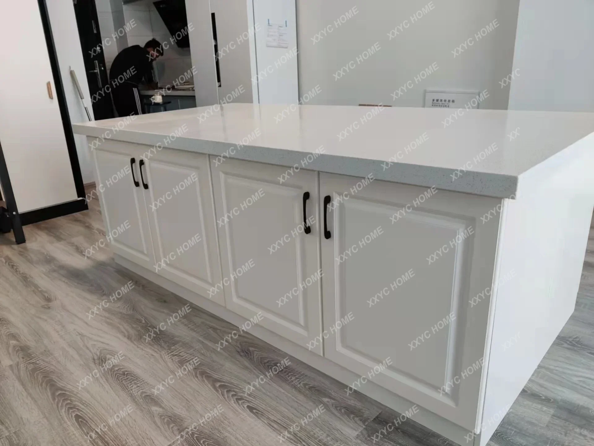 Kitchen Baking Island - Backarbeitsplatz, Dessert-Kuchenkonsole, maßgefertigte Küche, Marmor-Mittelinsel-Arbeitsplatte mit
