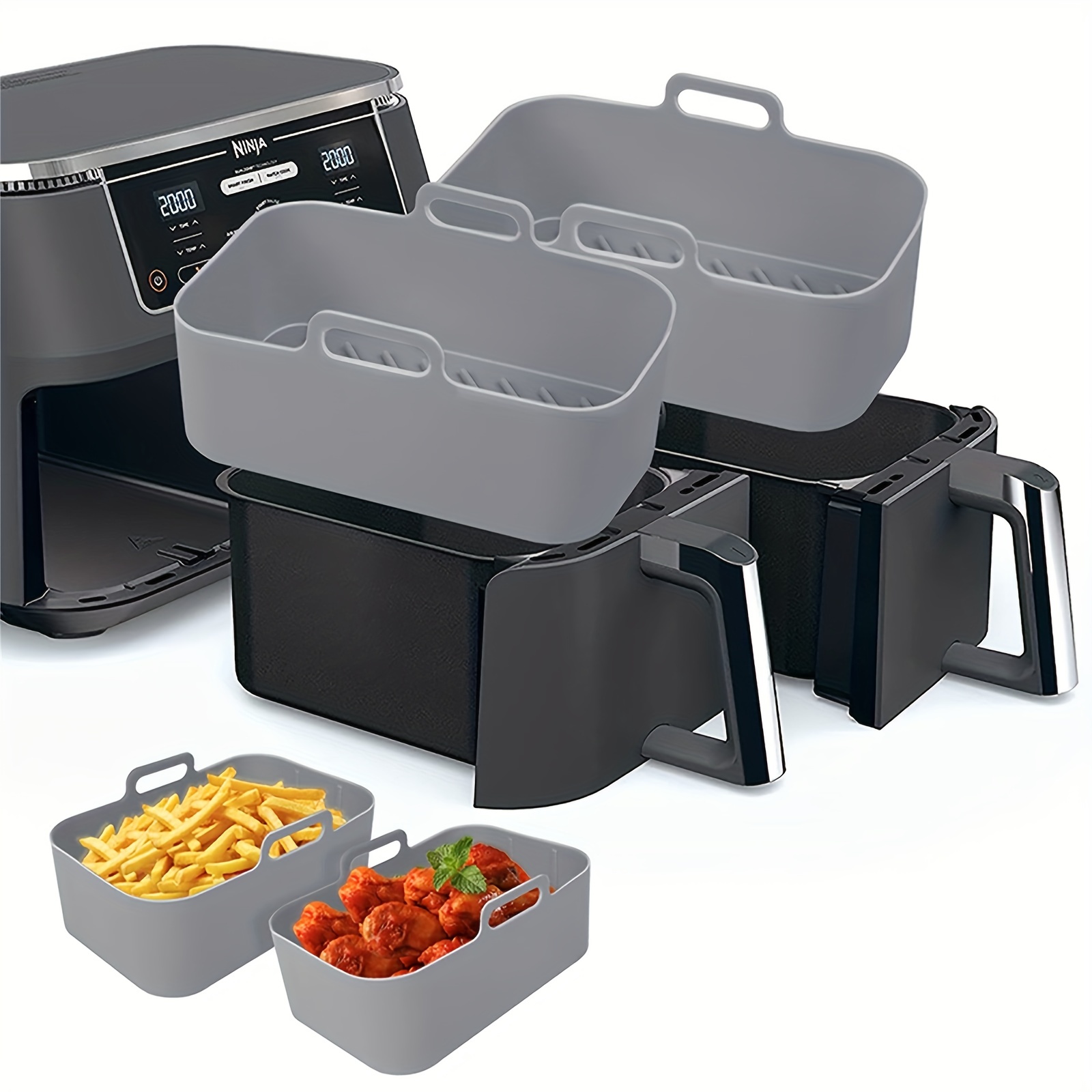Kitchen Baking Tray - 1/2Pcs Air Friteuse Silikon Tablett Wiederverwendbare