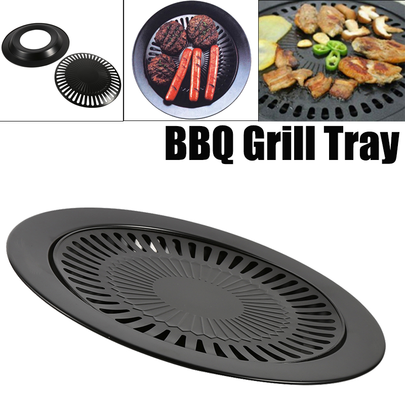 Kitchen Baking Tray Organiser - Rauchfreie Grillpfanne Gas Haushalt Antihaft-Gasherd Platte