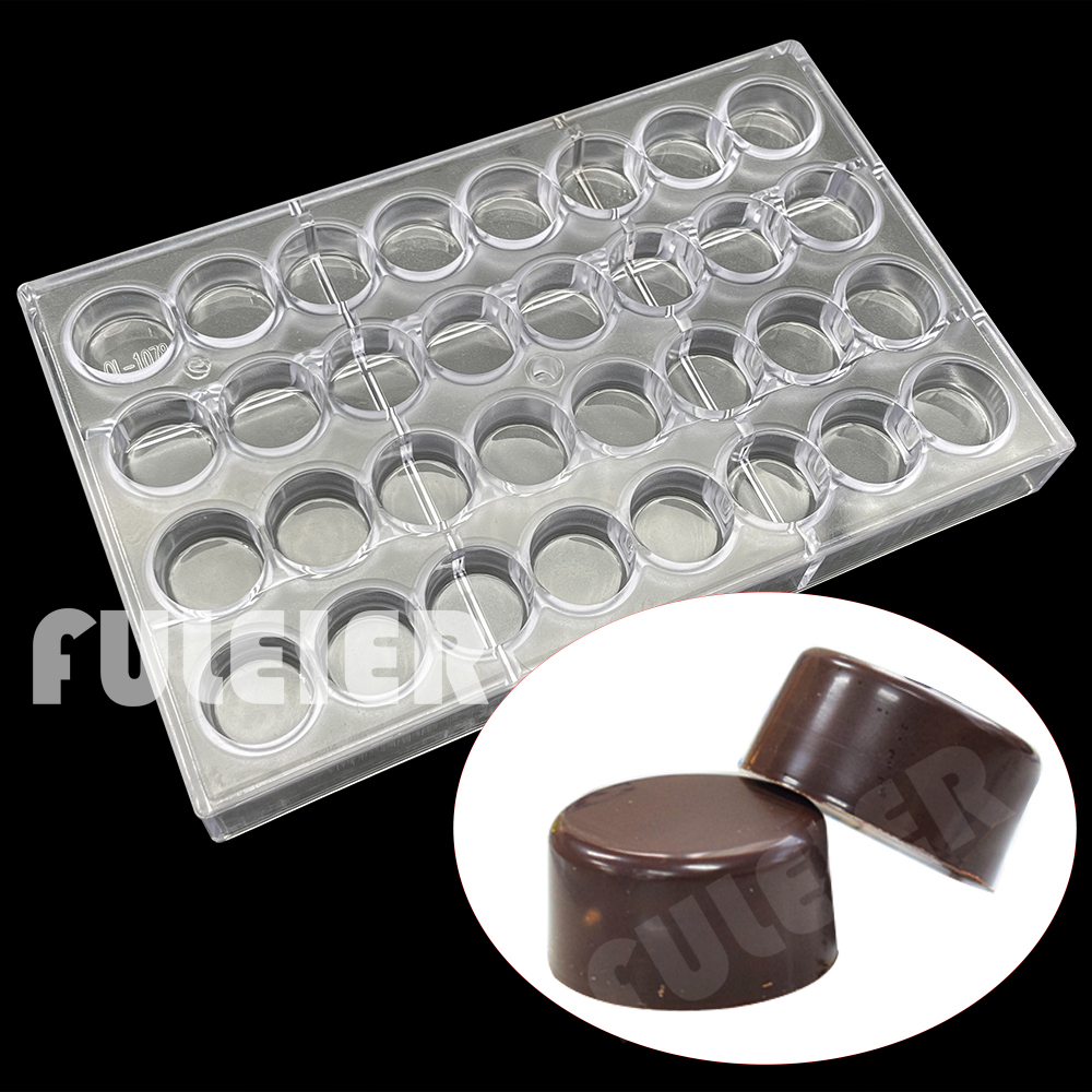Kitchen Baking Utensils - 32-Loch-Schokoladenform aus Polycarbonat in runder Form