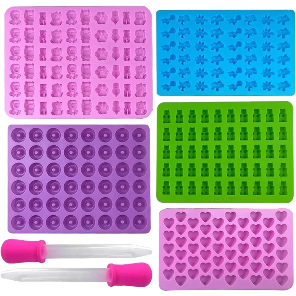Kitchen Baking Tray - 5 Stücke Süßigkeiten Silikonformen mit 2