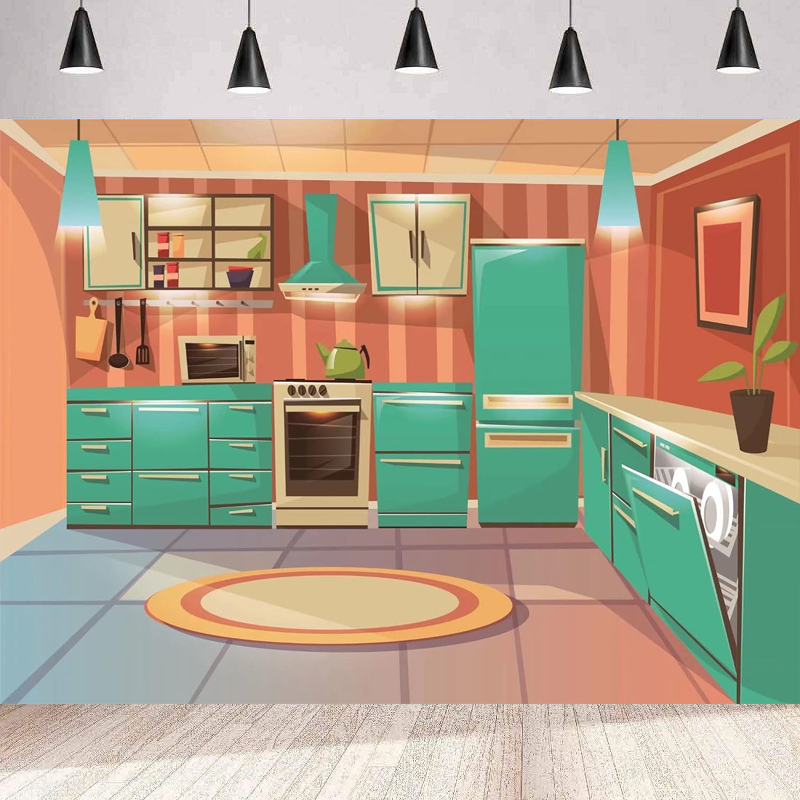 Fotografie-Hintergrund Cartoon – Kitchen Baking Cupboard Bewertung und Preis