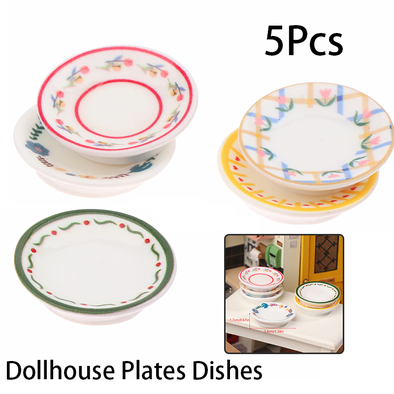 5Pcs 1/12 Puppenhaus Mini Plat – Miniature Baking Kitchen Bewertung und Preis