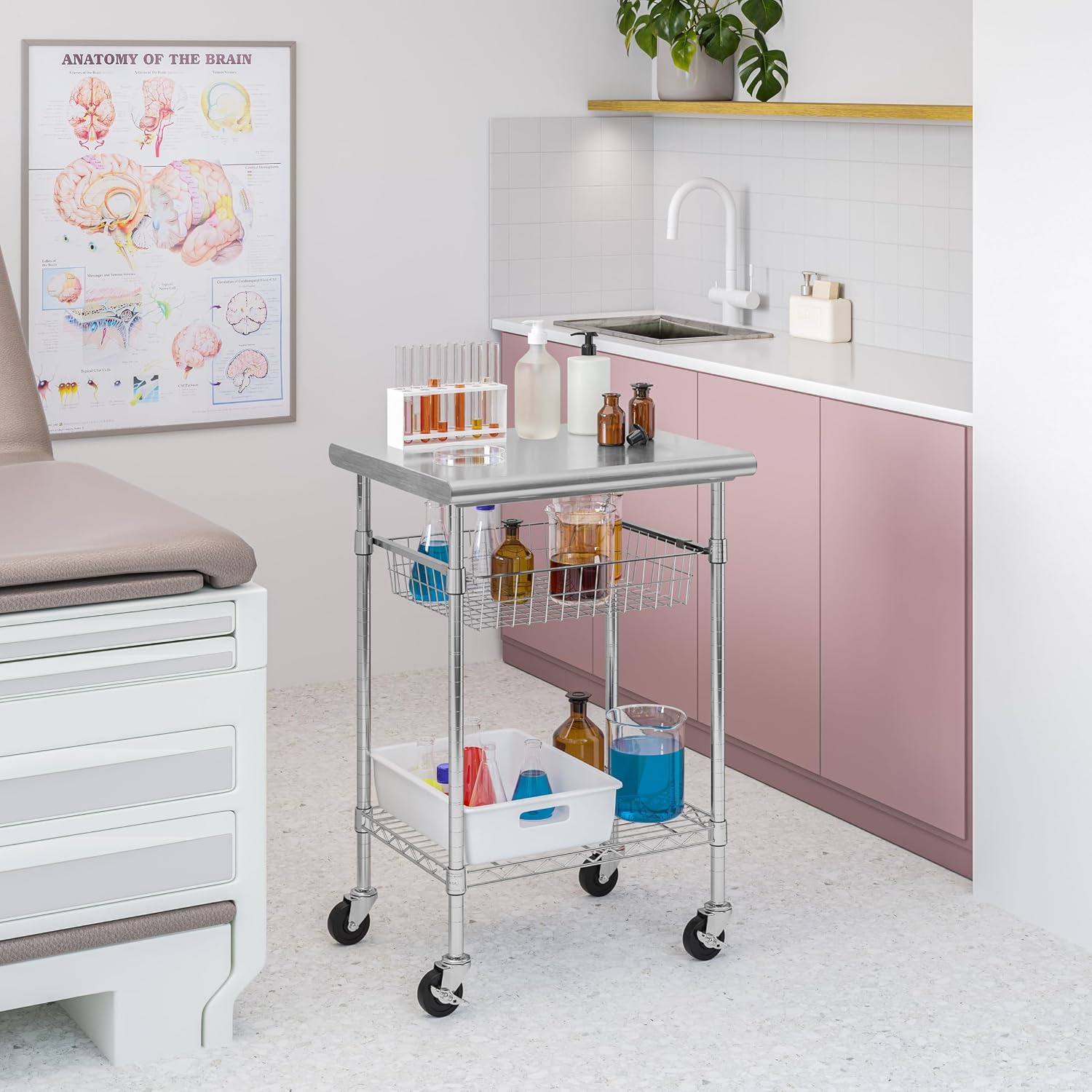 Edelstahl-Arbeitstischwagen fü – Kitchen Baking Island Bewertung und Preis