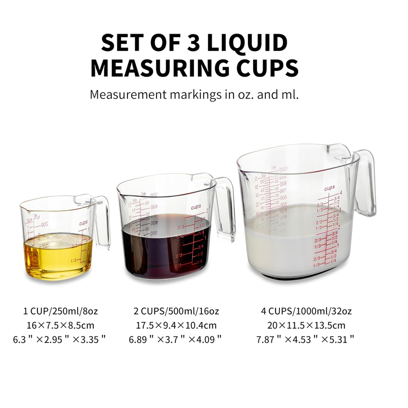 1Cup, 2Cup, 4Cup Transparente, – Kitchen Baking Kit Bewertung und Preis