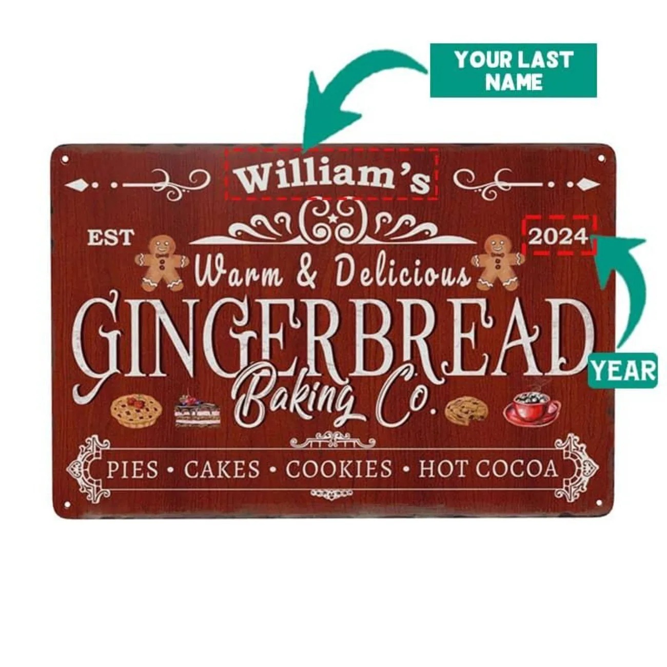 1 Stück personalisiertes Ginge – Kitchen Baking Area Bewertung und Preis