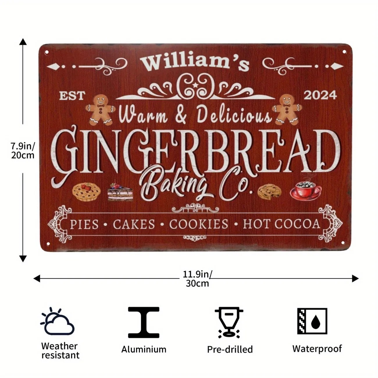 1 Stück personalisiertes Ginge – Kitchen Baking Area Bewertung und Preis