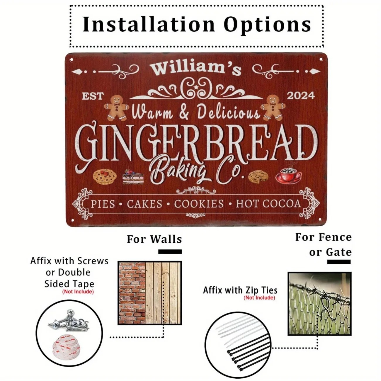 1 Stück personalisiertes Ginge – Kitchen Baking Area Bewertung und Preis