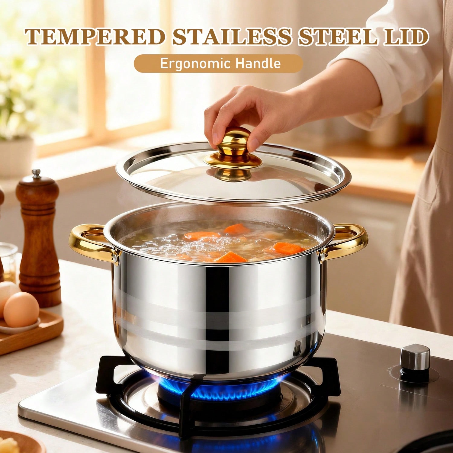 Edelstahl-Topfset, modernes Lu – Kitchen Baking Kit Bewertung und Preis