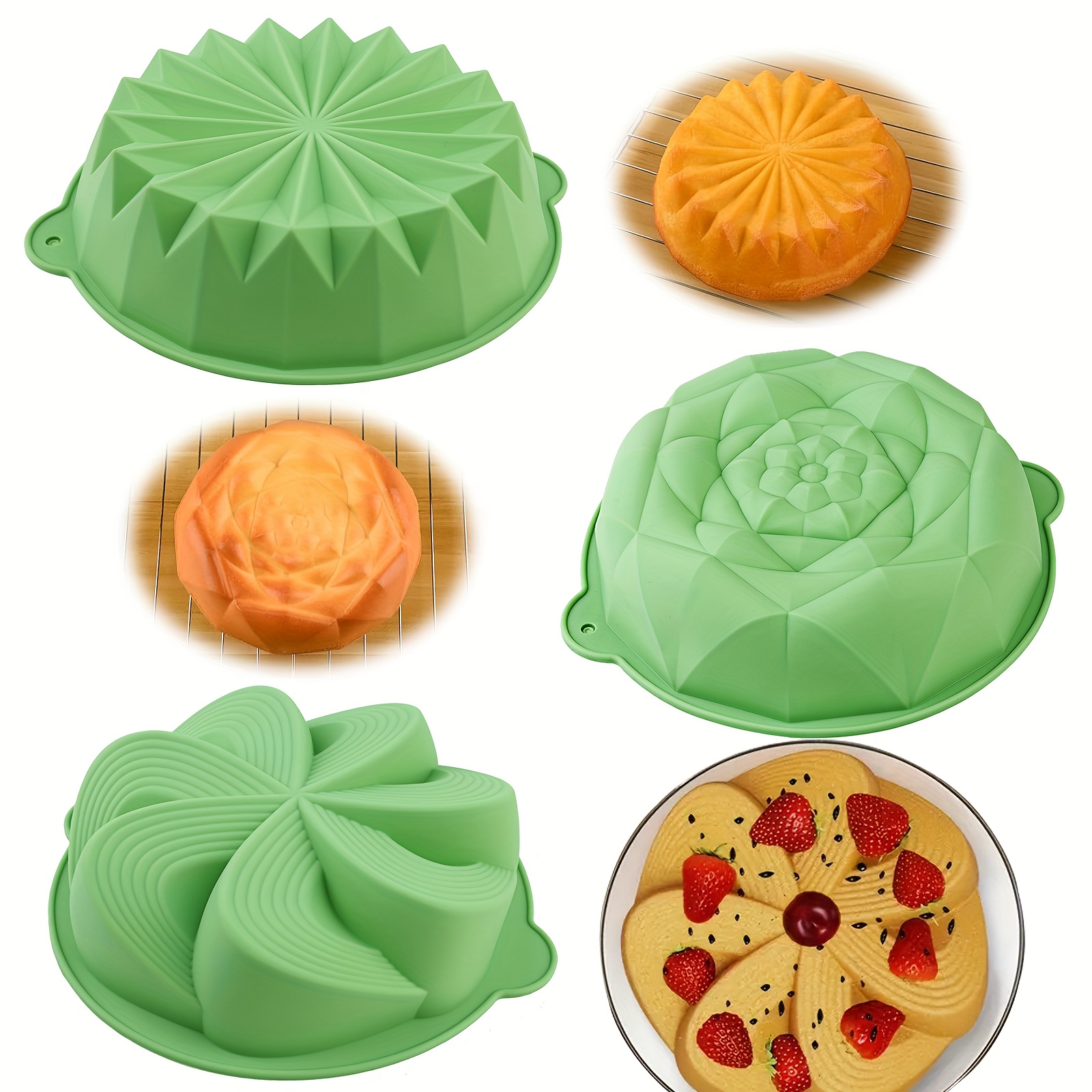 4-teilige blumenförmige Siliko – Kitchen Baking Must Haves Bewertung und Preis